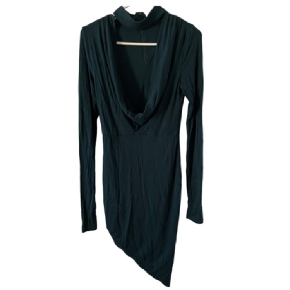 RUNAWAY the Label Asymmetrical Green Dress
